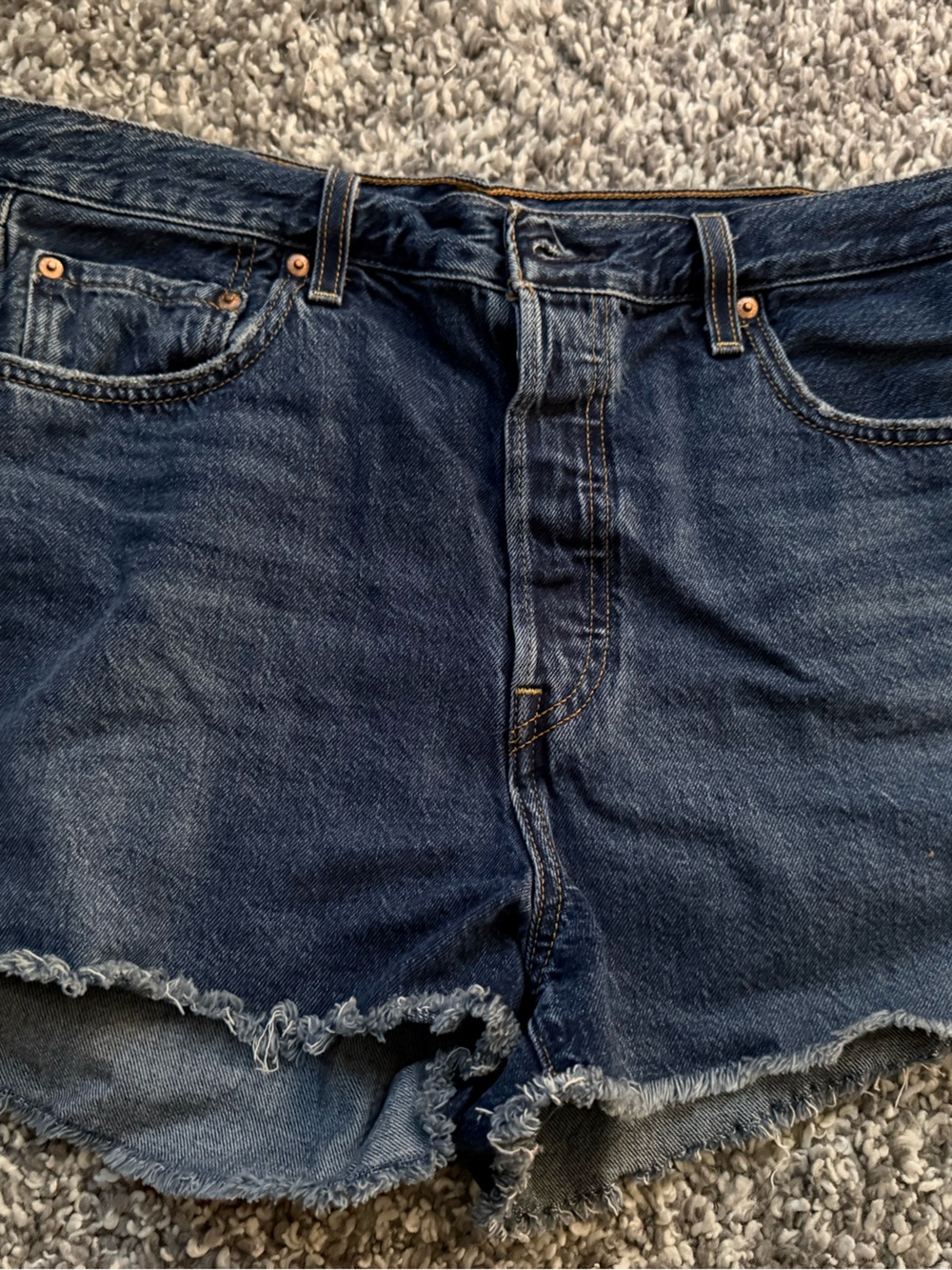Levi's Classic Cutoff Dark Blue Denim Shorts